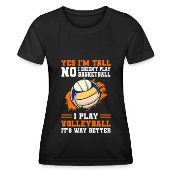 Joueur sportif BeachBall Team - T-shirt sport Femme - noir - Devant - AI Model Female 172 light (172cm)