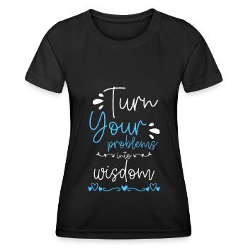 Problem Fun No problem Motto - Women's Functional T-Shirt - black - Front - AI Model Female 172 light (172cm)