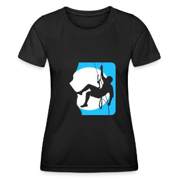 Climbing, mountaineering, rock climbing, north face - Women's Functional T-Shirt - black - Front - AI Model Female 172 light (172cm)