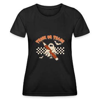 Halloween Trick Or Treat - Frauen Funktions-T-Shirt - Schwarz - Vorne - AI Model Female 172 light (172cm)