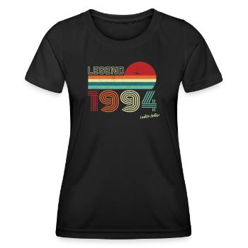Legend 1994 Birthday Shirt Gift Anniversary - Women's Functional T-Shirt - black - Front - AI Model Female 172 light (172cm)