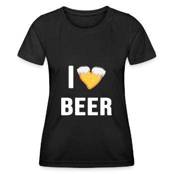 beer beer beer garden toast j’adore la bière - T-shirt sport Femme - noir - Devant - AI Model Female 172 light (172cm)