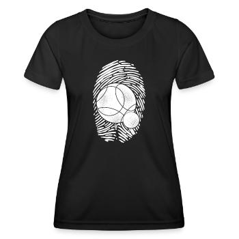 DNA Boule Fingerprint Bouler Boule Boules - T-shirt sport Femme - noir - Devant - AI Model Female 172 light (172cm)
