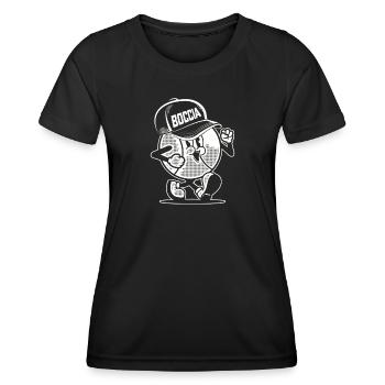 Bocciaspieler Bekleidung mit Boccia Kugeln Boccia - Frauen Funktions-T-Shirt - Schwarz - Vorne - AI Model Female 172 light (172cm)