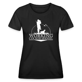 WORKING COCKER SPANIEL Hunting Dogs Hunter Wilsigns - Women's Functional T-Shirt - black - Front - AI Model Female 172 light (172cm)