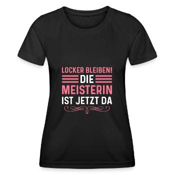 Meisterprüfung bestanden Handwerkerin Meisterin - Frauen Funktions-T-Shirt - Schwarz - Vorne - AI Model Female 172 light (172cm)