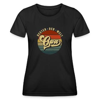 Bester Opa der Welt - Frauen Funktions-T-Shirt - Schwarz - Vorne - AI Model Female 172 light (172cm)