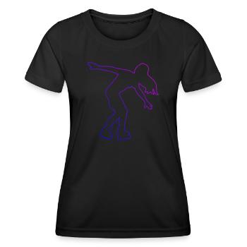 Roller Skates Roller Skating Skate Herren Roller S - Frauen Funktions-T-Shirt - Schwarz - Vorne - AI Model Female 172 light (172cm)