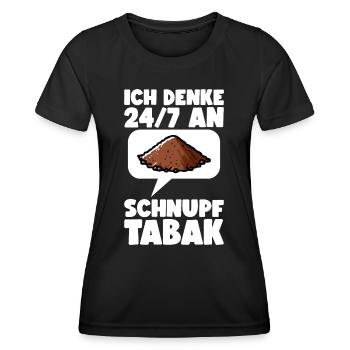Schnupftabak - Frauen Funktions-T-Shirt - Schwarz - Vorne - AI Model Female 172 light (172cm)