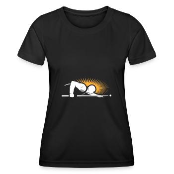 Billard - Frauen Funktions-T-Shirt - Schwarz - Vorne - AI Model Female 172 light (172cm)