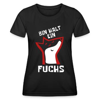 Bin halt ein Fuchs - schlau und clever - Frauen Funktions-T-Shirt - Schwarz - Vorne - AI Model Female 172 light (172cm)