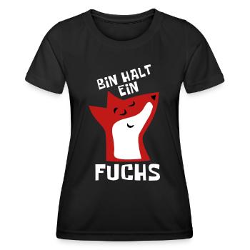 Bin halt ein Fuchs - schlau und clever - Frauen Funktions-T-Shirt - Schwarz - Vorne - AI Model Female 172 light (172cm)