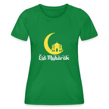 Eid Mubarak - Women's Functional T-Shirt - kelly green - Front - AI Model Female 172 dark (172cm)