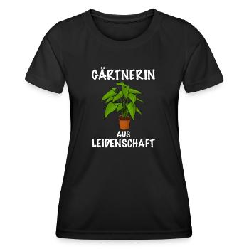 Gärtnerin Leidenschaft für Gärtner Frauen Garten - Frauen Funktions-T-Shirt - Schwarz - Vorne - AI Model Female 172 light (172cm)
