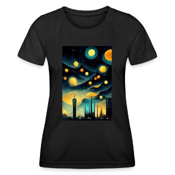 L’avenir riche en étoiles - T-shirt sport Femme - noir - Devant - AI Model Female 172 light (172cm)