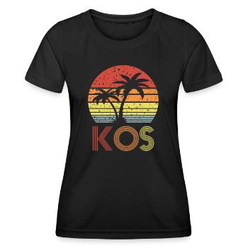 Kos - T-shirt sport Femme - noir - Devant - AI Model Female 172 light (172cm)