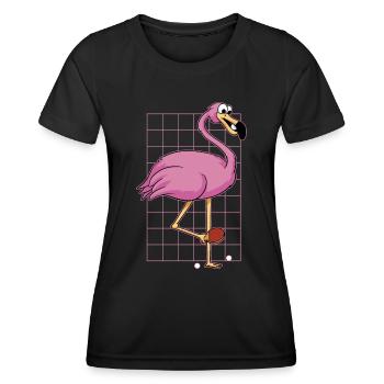 Tischtennis Outfit Damen Katze - Frauen Funktions-T-Shirt - Schwarz - Vorne - AI Model Female 172 light (172cm)