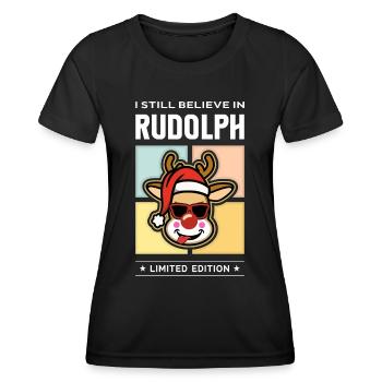 Rudolph - T-shirt sport Femme - noir - Devant - AI Model Female 172 light (172cm)