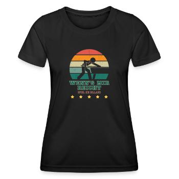 Wenn es mir reicht Spiele ich Billard - Frauen Funktions-T-Shirt - Schwarz - Vorne - AI Model Female 172 light (172cm)
