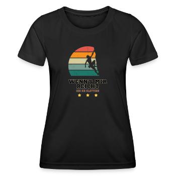 If that's enough for me, I'll go climbing. Climber - Women's Functional T-Shirt - black - Front - AI Model Female 172 light (172cm)
