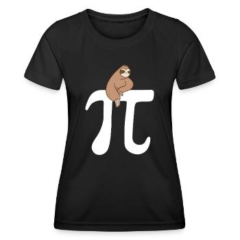 Math Sloth Pi - Women's Functional T-Shirt - black - Front - AI Model Female 172 light (172cm)