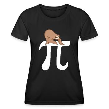 Math Sloth Pi - Women's Functional T-Shirt - black - Front - AI Model Female 172 light (172cm)