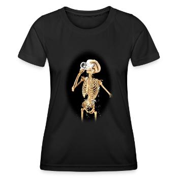 Bier - es ist immer wieder einen Versuch wert ;-) - Frauen Funktions-T-Shirt - Schwarz - Vorne - AI Model Female 172 light (172cm)