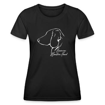 BAVARIAN MOUNTAIN HOUND Profil Chiens Wilsigns - T-shirt sport Femme - noir - Devant - AI Model Female 172 light (172cm)