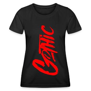 GOTHIQUE Goth Goths Gothik Gotisch - T-shirt sport Femme - noir - Devant - AI Model Female 172 light (172cm)