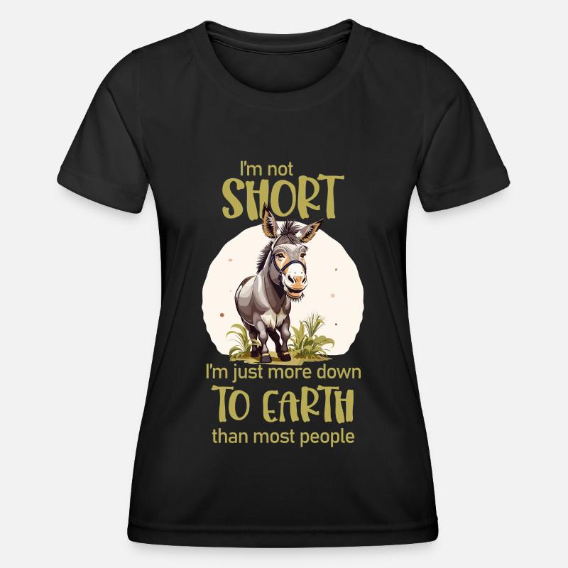 I'm not short. - Donkey lovers - Women's Functional T-Shirt - black