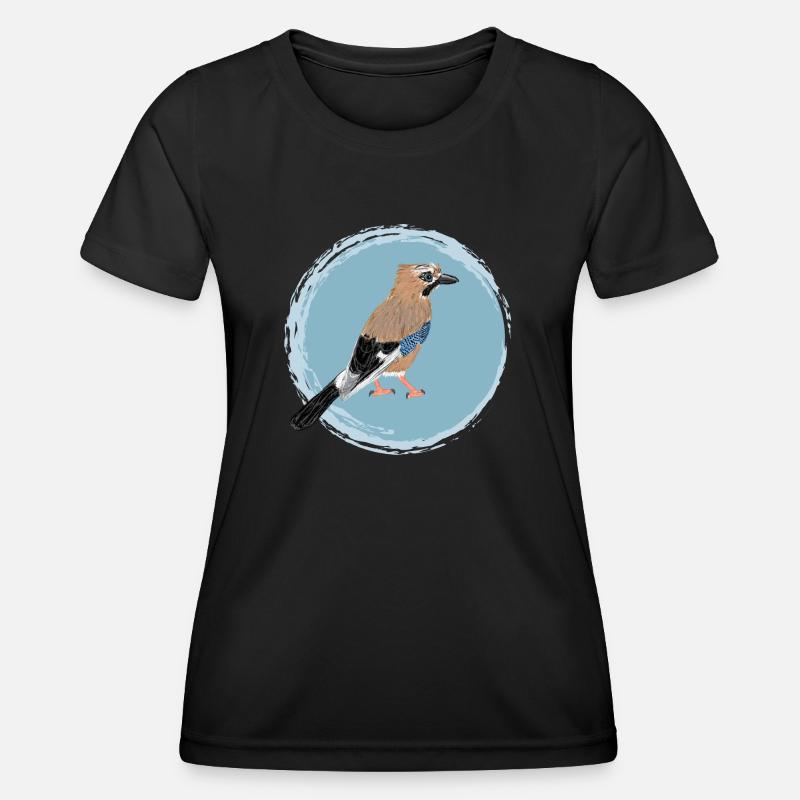 Eurasian Jay II - Women's Functional T-Shirt - black