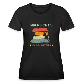 J’en ai eu assez que je vais grimper - cadeau de grimpeur - T-shirt sport Femme - noir - Devant - AI Model Female 172 light (172cm)
