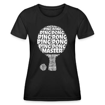 Tischtennisschläger Ping Pong Master Ball - Women's Functional T-Shirt - black - Front - AI Model Female 172 light (172cm)