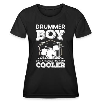 Drummer Boy - Frauen Funktions-T-Shirt - Schwarz - Vorne - AI Model Female 172 light (172cm)