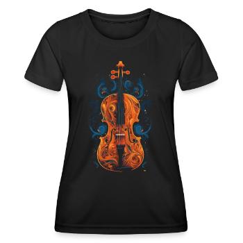 Violon Violoniste Violoniste Violoniste - T-shirt sport Femme - noir - Devant - AI Model Female 172 light (172cm)