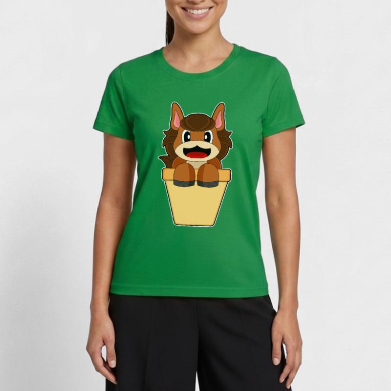Pferd Eiswaffel Frauen Funktions-T-Shirt