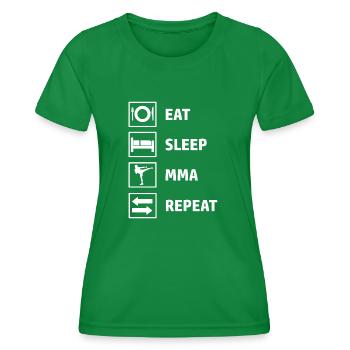 MMA Mixed Martial Arts - Women's Functional T-Shirt - kelly green - Front - AI Model Female 172 dark (172cm)