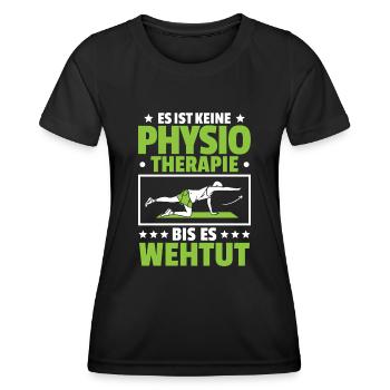 Physiotherapie Physiotherapeut Physiotherapeutin - Frauen Funktions-T-Shirt - Schwarz - Vorne - AI Model Female 172 light (172cm)