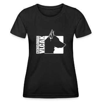 Tchécoslovaque Vlcak Profil Chiens Wilsigns - T-shirt sport Femme - noir - Devant - AI Model Female 172 light (172cm)