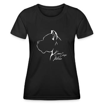 CANE CORSO ITALIANO Profil Chiens Wilsigns - T-shirt sport Femme - noir - Devant - AI Model Female 172 light (172cm)