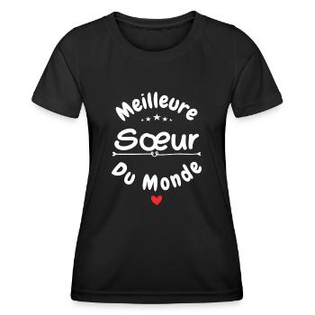 la meilleure soeur - T-shirt sport Femme - noir - Devant - AI Model Female 172 light (172cm)