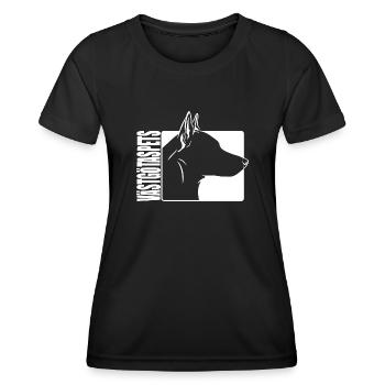 Västgötaspets Profil Chiens Chien Wilsigns - T-shirt sport Femme - noir - Devant - AI Model Female 172 light (172cm)