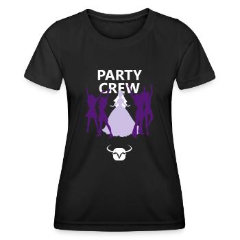 Partie de l'équipage mariée - T-shirt sport Femme - noir - Devant - AI Model Female 172 light (172cm)