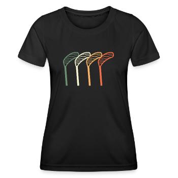Floorball Floorball Joueur de Floorball - T-shirt sport Femme - noir - Devant - AI Model Female 172 light (172cm)