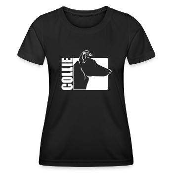 Collie Shorthair Profil Chiens Chien Wilsigns - T-shirt sport Femme - noir - Devant - AI Model Female 172 light (172cm)