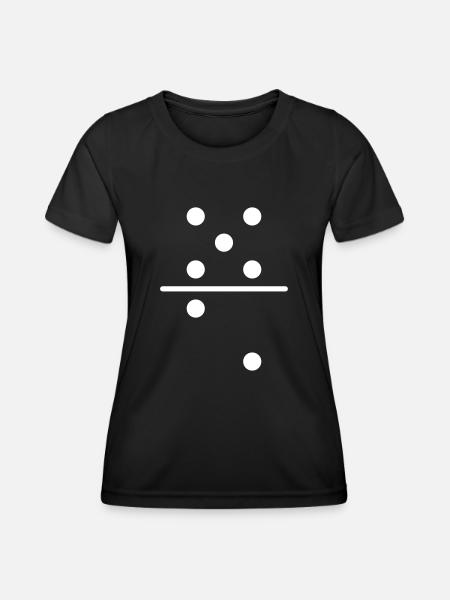 Domino Stein Fasching Kostüm - Frauen Funktions-T-Shirt - Schwarz