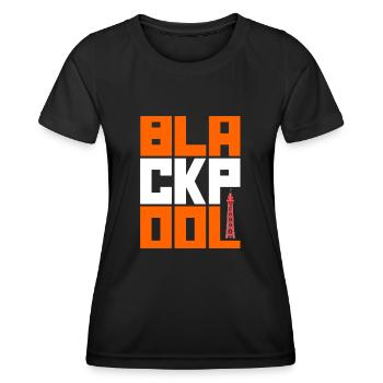 Blackpool - Frauen Funktions-T-Shirt - Schwarz - Vorne - AI Model Female 172 light (172cm)