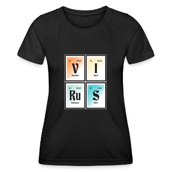 Virus - Periodensystem der Elemente - Frauen Funktions-T-Shirt - Schwarz - Vorne - AI Model Female 172 light (172cm)