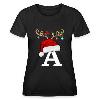 Brief an den Weihnachtshut - Frauen Funktions-T-Shirt - Schwarz - Vorne - AI Model Female 172 light (172cm)