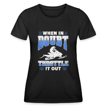 En cas de doute, étranglez-le - T-shirt sport Femme - noir - Devant - AI Model Female 172 light (172cm)